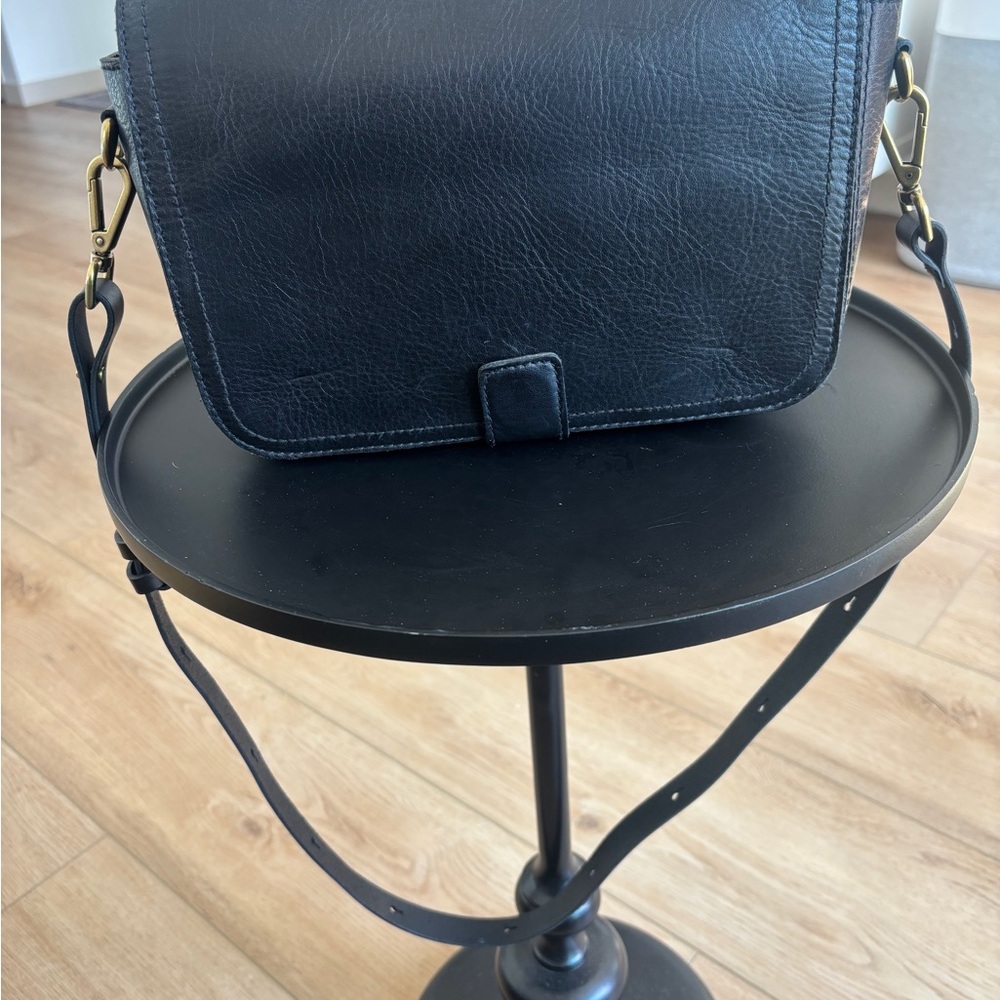 Madewell Black Leather Shoulder Bag
